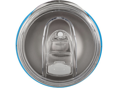 Вакуумная термокружка Sense, непротекаемая крышка, крафтовая упаковка, голубой - рис 4.