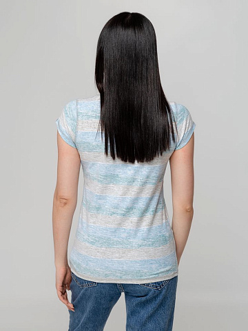 Футболка женская Rayet Lady двусторонняя, голубая с зеленым - рис 14.