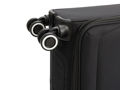 Чемодан TORBER НЕРО, чёрный, переработанный ПЭТ, 40 х 20 х 55 см, 37 л - рис 10.