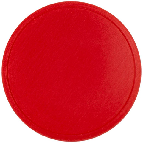 Лейбл из ПВХ Dzeta Round, L, красный - рис 2.