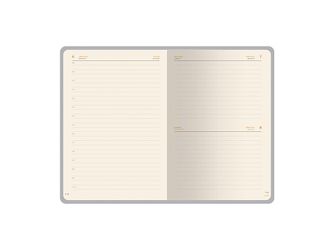 Ежедневник А5 датированный Boston 2026, фиолетовый с салатовым обрезом - рис 11.