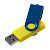 Флешка Twist Color, желтая с синим, 16 Гб - миниатюра - рис 2.