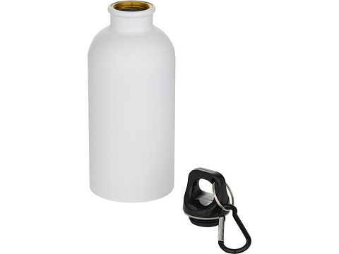 Oregon одностенная бутылка для воды с карабином, изготовленная из нержавеющей стали, сертифицированной по стандарту RCS, объемом 400 мл - Белый - рис 3.