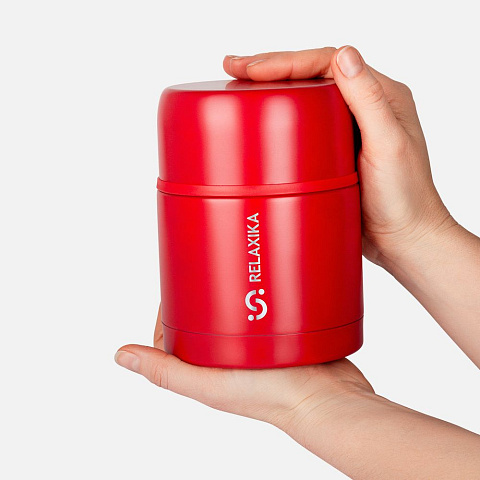 Термос для еды Relaxika 500, красный - рис 9.