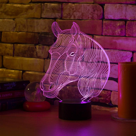 3D светильник Лошадь - рис 4.