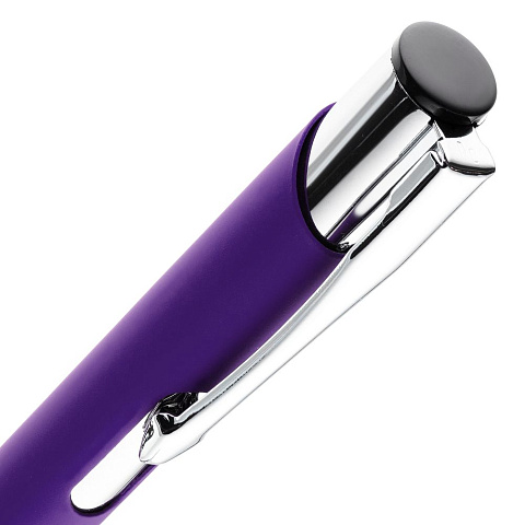 Ручка шариковая Keskus Soft Touch, фиолетовая - рис 5.
