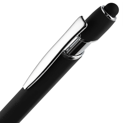 Ручка шариковая Pointer Soft Touch со стилусом, черная - рис 5.