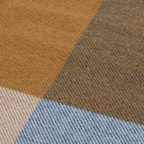 Плед Fleco, синий с коричневым - рис 4.