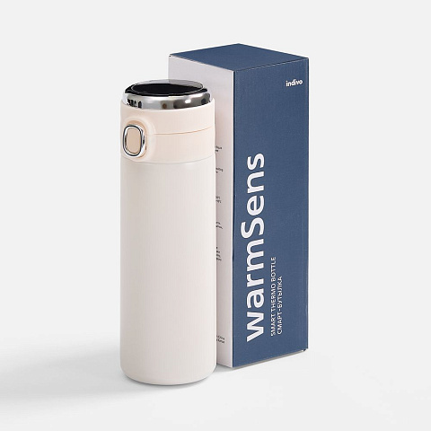 Смарт-бутылка c заменяемой батарейкой warmSens, молочно-белая, без пакета - рис 9.