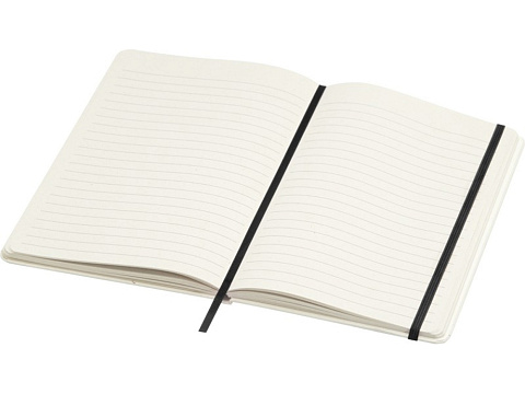 Bass блокнот формата А5 из переработанных материалов, с линованными страницами - сплошной черный - рис 4.