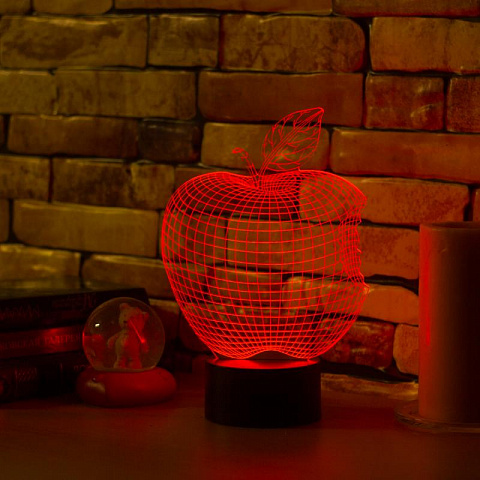 3D лампа Надкусанное яблоко - рис 7.