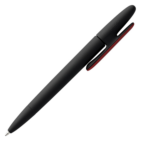 Ручка шариковая Prodir DS5 TRR-P Soft Touch, черная с красным - рис 4.