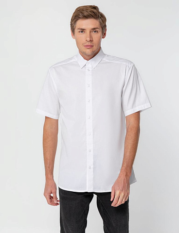 Рубашка мужская с коротким рукавом Collar, белая - рис 2.