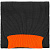 Шарф Snappy, темно-серый с оранжевым - миниатюра