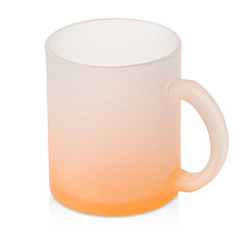 Стеклянная матовая кружка Омбре с градиентом для сублимации, оранжевый