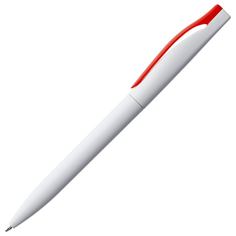 Ручка шариковая Pin, белая с красным - рис 3.