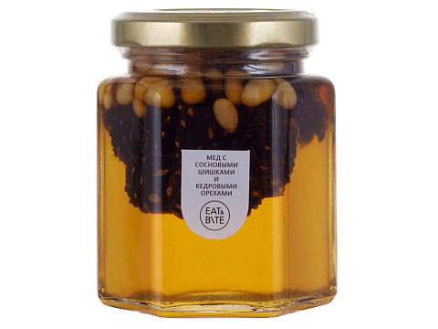 Мед с сосновой шишкой и кедровым орехом 250 гр. - рис 4.