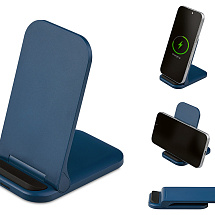 Беспроводное зарядное устройство Foldy, 15 Вт, темно-синий