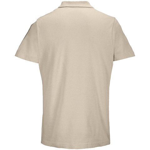 Рубашка поло унисекс Pulse, бежевая (льняная) - рис 3.
