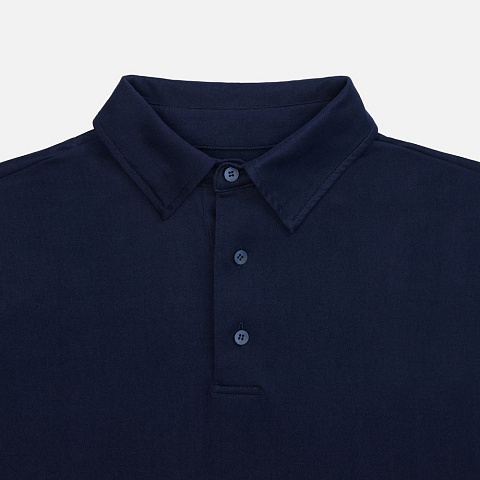 Рубашка поло унисекс Senti, темно-синяя - рис 4.