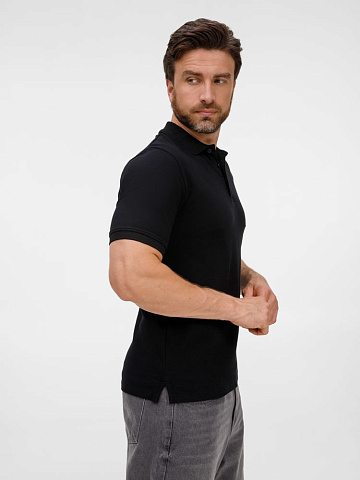 Рубашка поло унисекс Upswing, черная - рис 6.