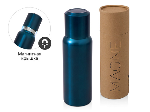 Вакуумный термос c магнитной крышкой Magne, 500 мл, темно-синий