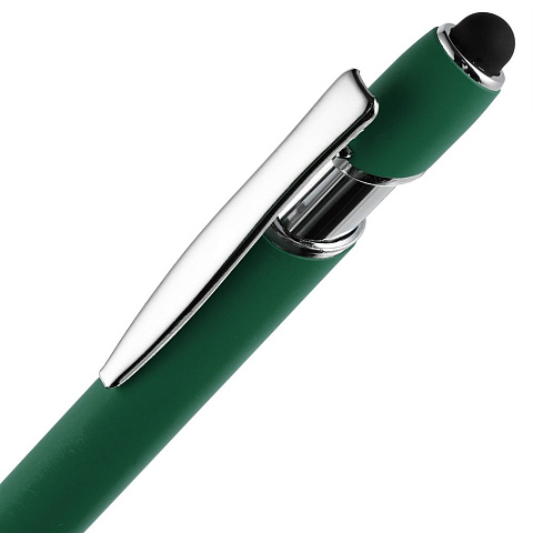 Ручка шариковая Pointer Soft Touch со стилусом, зеленая - рис 5.