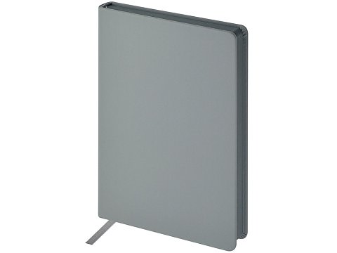 Ежедневник А5 Megapolis Color New soft-touch, светло-серый - рис 3.