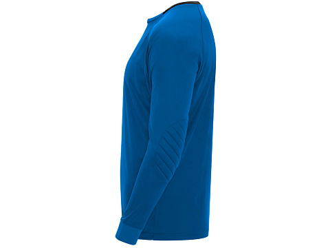 Футболка Porto  мужская с длинным рукавом, королевский синий/черный - рис 3.