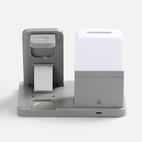 Зарядная станция с электронными часами и подсветкой Large Charge ver.3, серая - рис 4.