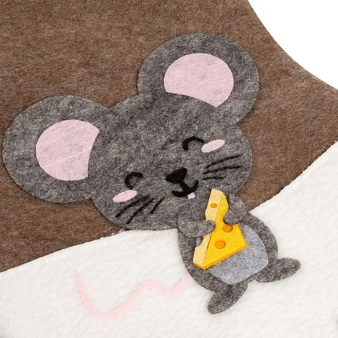 Новогодний носок для подарков "Мышка" - рис 4.