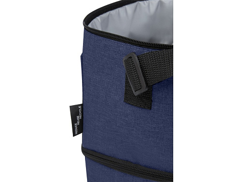 Tundra, сумка-холодильник из переработанного PET-пластика, для обеда, на 9 банок - Heather navy - рис 6.