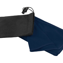 Lucas спортивное полотенце из переработанного полиэстера 30х80 см - Темно - синий