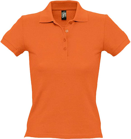 Рубашка поло женская People 210, оранжевая - рис 2.