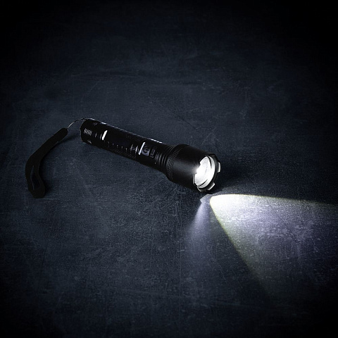 Фонарь аккумуляторный с фокусировкой луча FarSee, черный - рис 8.