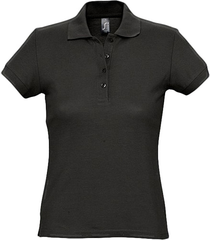 Рубашка поло женская Passion 170, черная - рис 2.