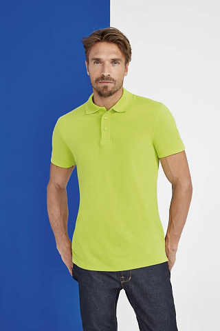 Рубашка поло мужская Spring 210, зеленое яблоко - рис 5.