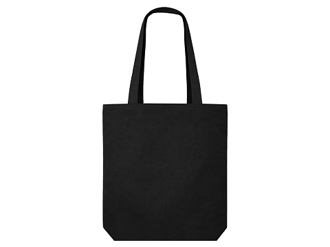 Сумка на молнии Zipper  Neo из хлопка 280 г c карманом на молнии спереди, черный - рис 3.