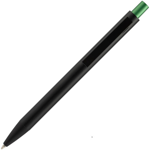 Ручка шариковая Chromatic, черная с зеленым - рис 4.