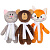 Мягкая игрушка Beastie Toys, котик с белым шарфом - миниатюра - рис 5.