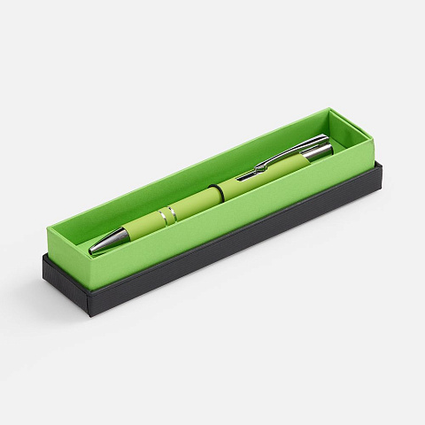 Ручка шариковая Keskus Soft Touch в футляре, зеленое яблоко - рис 2.