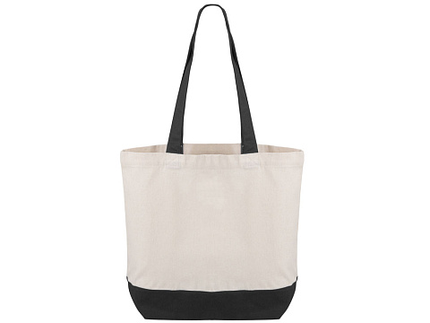 Сумка для шоппинга Cotton из переработанного хлопка 280 г, черный - рис 2.