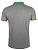 Рубашка поло мужская Pasadena Men 200 с контрастной отделкой, серый меланж c оранжевым - миниатюра - рис 3.