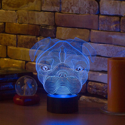 3D светильник Мопс - рис 3.