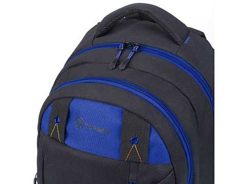 Рюкзак TORBER CLASS X, черный с синей вставкой, полиэстер 900D, 45 x 32 x 16 см - рис 8.