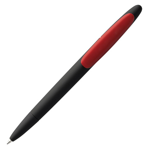 Ручка шариковая Prodir DS5 TRR-P Soft Touch, черная с красным - рис 5.