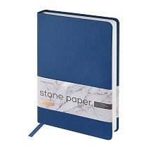 Ежедневник с каменной бумагой недатированный А5 Carrara, темно-синий