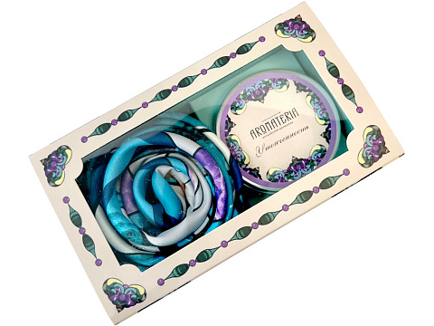 Набор: платок Каменный цветок и свеча Утонченность - рис 2.