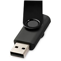 Флеш-карта Rotate Metallic USB 2.0 на 4 Gb, черный