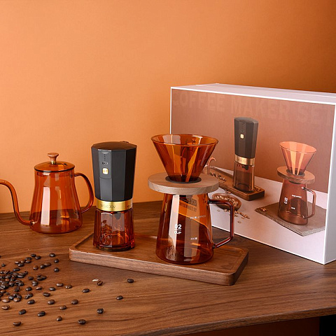 Кофейный набор Amber Coffee Maker Set, оранжевый с черным - рис 7.